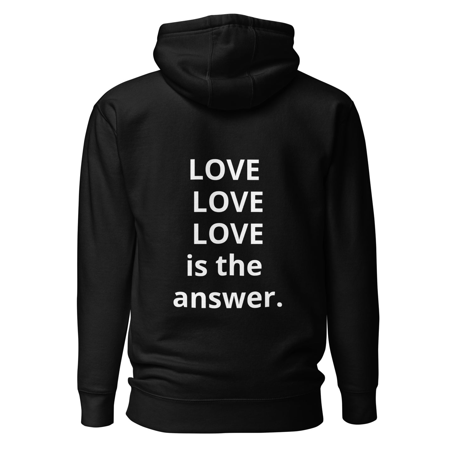 LOVE IS THE ANSWER! Our bestselling hoodie is not only a work of art but ALL PROCEEDS go to our favorite charity MEALS BY GRACE. Grab one for you and a friend :)